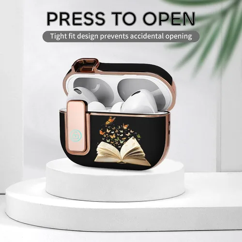 Miniatura 8 de Flying Butterfly from Book - Funda para auriculares compatible con Airpods Pro 2 con hebilla de botón galvanizado