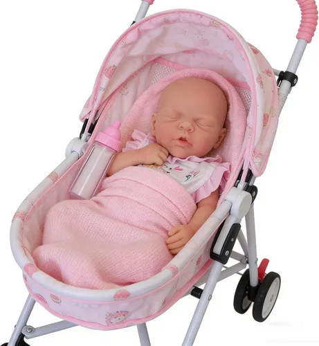 Miniatura 4 de Mire & Mire Muñecas Reborn de bebé 12" Niña Micro prematura Muñeca recién nacida realista de silicona de cuerpo completo con ojos abiertos