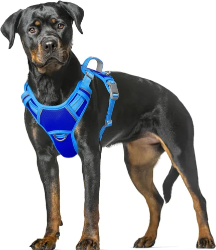 Miniatura 60 de BARKBAY Arnés para Perro Sin Tirones Talla Grande Arnés Reflectante para Perro con Clip Frontal y Asa de Control Fácil para Caminar Entrenar Correr