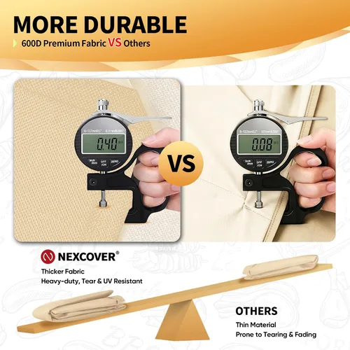 Miniatura 7 de NEXCOVER - Funda de parrilla, cubierta impermeable de 30 pulgadas, funda de parrilla de gas de 600D, resistente a los desgarros, a la decoloración