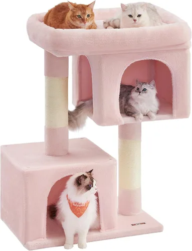 Miniatura 19 de Feandrea Árbol para gatos, torre para gatos de 26.4 pulgadas, condominio de felpa para gatitos de hasta 7 libras, percha grande, 2 cuevas, poste