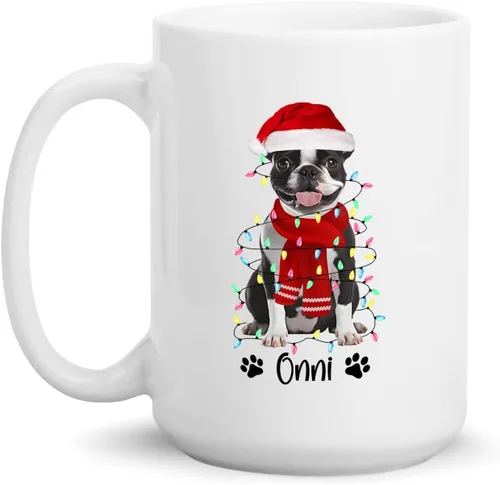 Miniatura 8 de Taza personalizada de Alaskan Malamute – Taza de café personalizada con nombre para los amantes de los perros – Regalo de cerámica de Navidad