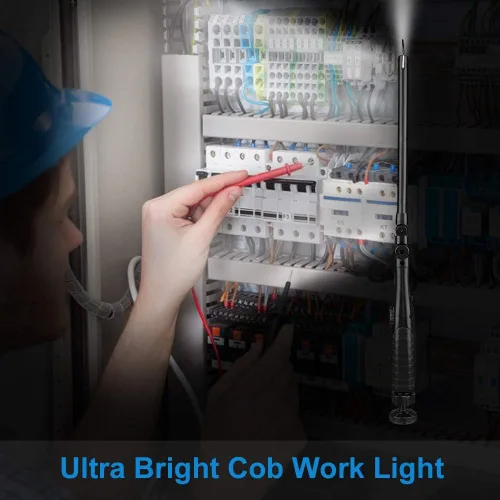 Miniatura 6 de Luz de Trabajo LED Magnética, Cable USB de 24", Capacidad de 3300mAh, Luces Indicadoras de 4 Niveles de Potencia, Base Giratoria de 360, Fuerza