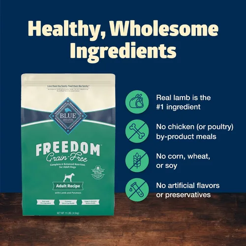 Miniatura 6 de Blue Buffalo Freedom - Alimento seco para perros sin granos, nutrición completa y equilibrada para perros adultos, fabricado en los Estados Unidos