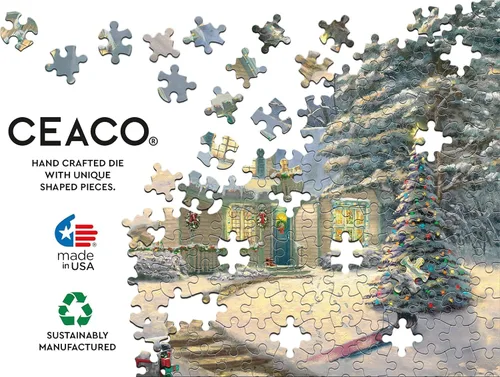 Miniatura 5 de Ceaco - Thomas Kinkade - Holiday - Midnight Delivery - Rompecabezas de 1000 piezas