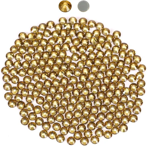 Miniatura 33 de Cristales negros redondos Hotfix de vidrio plano (SS12/3.2MM/1440pcs)