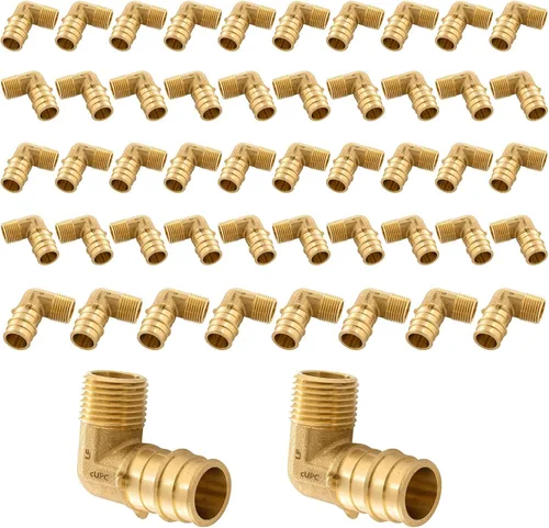 Miniatura 13 de Codo NPT macho de 1/2 x 1/2 pulgadas, accesorios de expansión PEX-A, para accesorios de manguera de tubería PEX, ASTM F1960 (PEX1960097)
