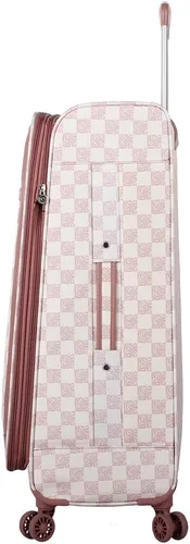 Miniatura 29 de Steve Madden Equipaje de diseñador, Chalet Gris Claro, Juego de maleta giratoria ligera expandible de 3 piezas - Juego de viaje