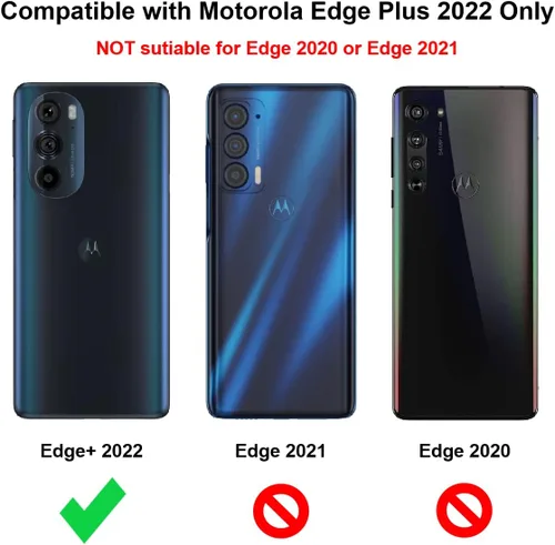 Miniatura 2 de Cresee Funda para Motorola Edge Plus 2022/Edge Plus 5G UW 2022, funda transparente con parachoques de esquina reforzado, ajuste delgado, funda