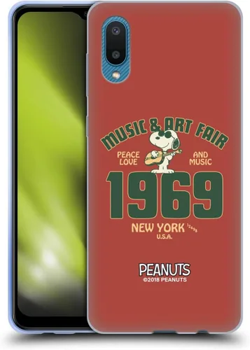 Miniatura 217 de Head Case Designs Funda de gel Woodstock 50th con licencia oficial de Peanuts Snoopy Guitar 1969 [protección de grado militar] compatible
