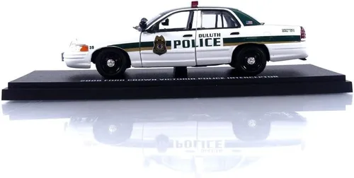 Miniatura 2 de Greenlight 2006 Crown Victoria Police Interceptor Blanco y Verde Duluth Policía Escala 1:43