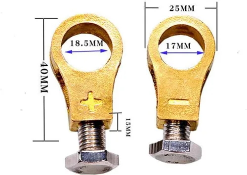 Miniatura 6 de Clip de conexión de batería de cobre puro, kit de conectores de terminal de batería de coche, clips de conector de terminal de batería, terminal