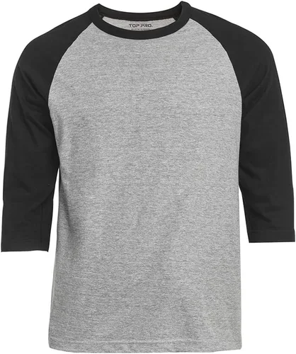 Miniatura 7 de Men's 3/4 Sleeve Raglan Cotton Baseball Tee Shirt