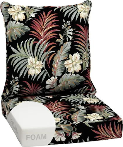 Miniatura 52 de Arden Outdoor Deep Seat Cushion Set, 24 x 24 pulgadas, Cojín para patio resistente al clima, a la lluvia y a la decoloración para silla, sofá y sofá