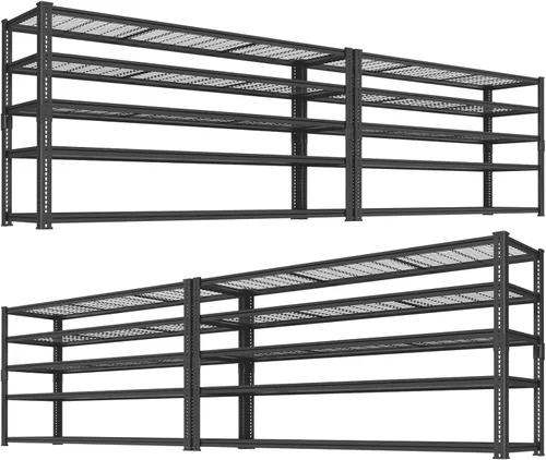 Miniatura 15 de Estantes de almacenamiento resistentes, 60 pulgadas de largo x 24 pulgadas de ancho x 60 pulgadas de alto, carga 2640 libras, estante industrial