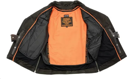 Miniatura 4 de Milwaukee Leather chamarra de piel con ventilación para motocicleta, para mujer