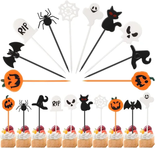 Miniatura 7 de Tatuo - Púas de plástico para Halloween, decoración de fantasmas para fiestas de cumpleaños o fiestas temáticas (50)