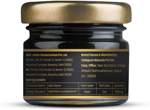 Miniatura 2 de Shilajit Resina orgánica pura del Himalaya, 900 mg de resina Shilajit de grado dorado con ácido fúlvico y más de 85 oligoelementos complejos