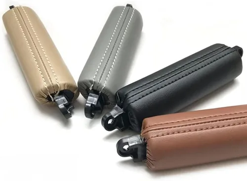 Miniatura 6 de Reemplazo de la manija de la puerta de cuero delantera izquierda interior del coche para Volkswagen VW Touareg 2003-2010 (beige)