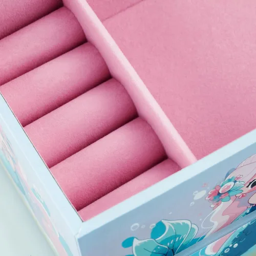 Miniatura 35 de RR ROUND RICH DESIGN - Joyero musical para niñas con cajón y juego de joyas con tema de bailarina, melodía de “El lago de los cisnes”, color rosado