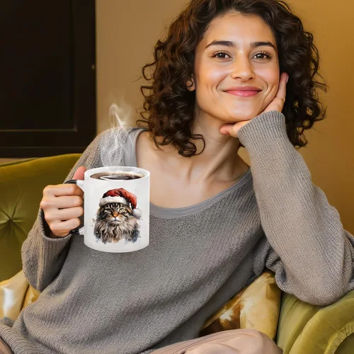 Miniatura 6 de Taza de café que cambia de color Caliamary, divertida taza de café con diseño de gato que cambia de color en cerámica, taza de café sensible al