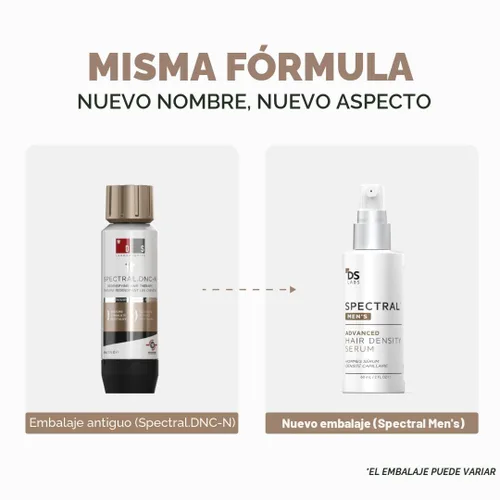 Miniatura 2 de DS Labs Spectral Suero de Densidad Capilar para Hombre (anteriormente Spectral.DNC-N), 60mL - Tratamiento Ligero de Uso Diario para un Cabello Más