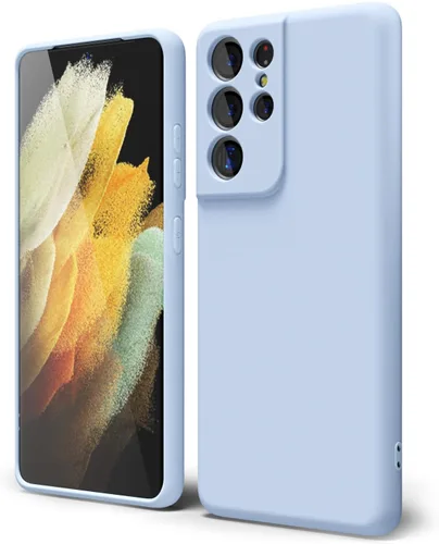 Miniatura 177 de oakxco Funda para teléfono Samsung Galaxy S21 Ultra con agarre de silicona líquida, bonita funda delgada y delgada de goma suave de TPU lisa
