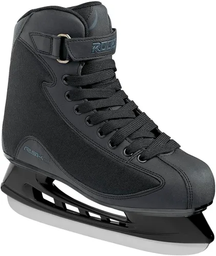 Roces Men's RSK 2 Durable Reinforced Upper Anatomic Padding Lace & Power Strap Closure Outdoor Rink Sport & Leisure Ice Hockey Skate, Stainless 6