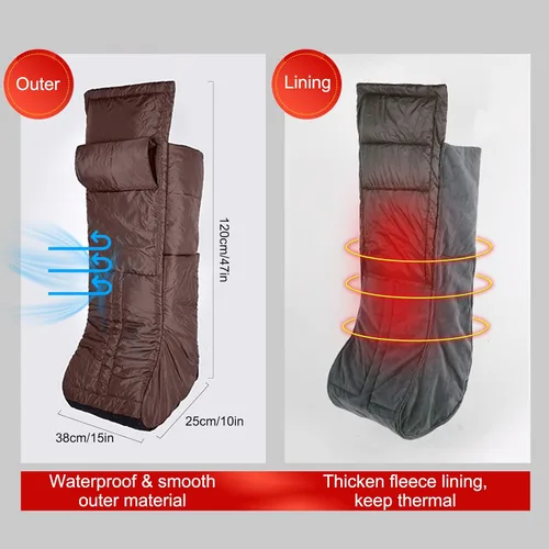 Miniatura 4 de WOOLALA Calentador térmico de piernas y calentador de manos, manta térmica eléctrica para la parte inferior del cuerpo, manta térmica