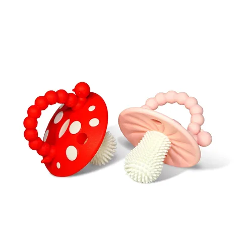 Miniatura 12 de RaZbaby Juguete mordedor de silicona suave para bebés de 3 meses y bebé, masajeador, cerdas para aliviar la dentición, alivia las encías doloridas