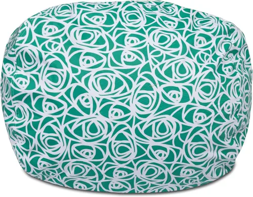 Miniatura 169 de Posh Beanbags - Sillón puff grande, 38 pulgadas, color azul rey sólido Nylon suave - Azul real