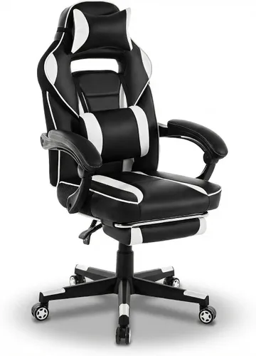 Miniatura 11 de DJY-2470 Silla ergonómica para videojuegos, silla de computadora estilo carreras con soporte lumbar ajustable y reclinable, silla de videojuegos