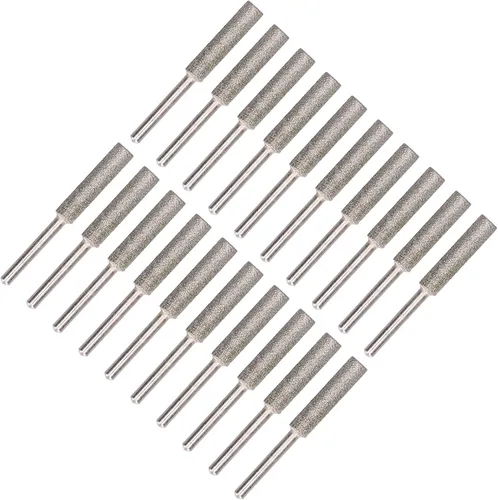 Miniatura 9 de Juego de 20 piezas de afilador de motosierra para motosierra para ruedas de 7/32 pulgadas y cadenas de sierra de cadena grandes (plateado)