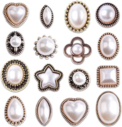 16 dijes de perlas para sandalias de cocodrilo con burbujas, elegantes accesorios de zapatos para mujeres, niñas, adolescentes, adultos y niños,