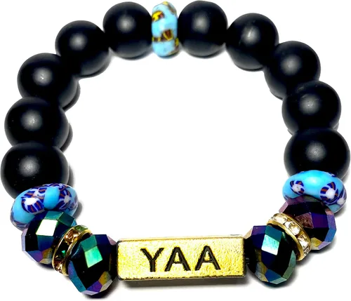 Miniatura 42 de Pulseras africanas tradicionales con nombre nacido en el día para mujeres de Ghana, materiales naturales, ajuste cómodo y holgado