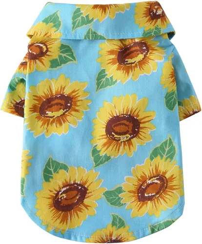 Miniatura 8 de Camisa hawaiana para perro, chaleco de playa de verano, ropa de manga corta, camiseta floral, tops hawaianos, chaquetas para perros, razas y gatos