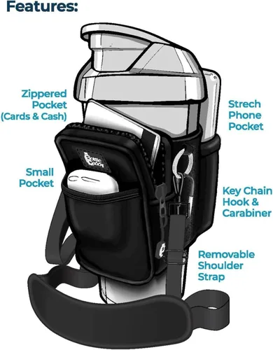 Miniatura 4 de Bottle Caddy™ - La bolsa original para botellas de agua con una cartera y soporte para teléfono, ideal para amantes del gimnasio, entusiastas