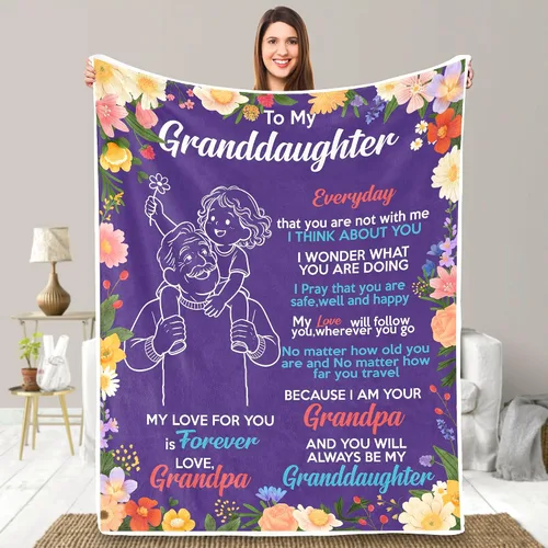Miniatura 7 de UFOORO Manta para hija, manta de forro polar suave con diseño de oso abrazo de oso, regalo sincero de padre a hija, el mejor regalo para hijas