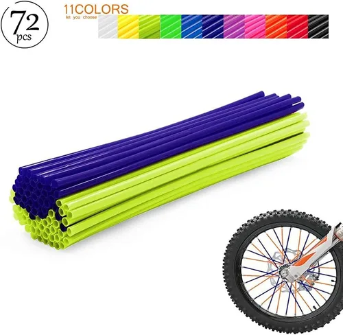 Miniatura 2 de Worldmotop - Juego de 72 fundas para radios de motocross, repuesto universal para Yamaha, Honda, BMW, Suzuki Kawasaki, fundas para radios de rueda