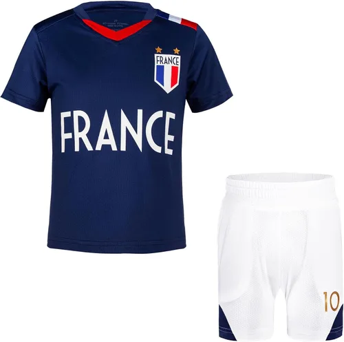 Miniatura 16 de Cnins Camisetas de entrenamiento de fútbol para niños de 2 a 14 años, trajes de práctica para niños y niñas con colores del equipo nacional