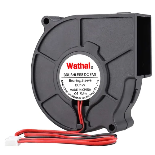 Miniatura 8 de Wathai - Ventilador USB de 75 mm x 30 mm, turbina centrífuga de 5 V para caja de computadora DIY, receptor de cine en casa, impresoras 3D
