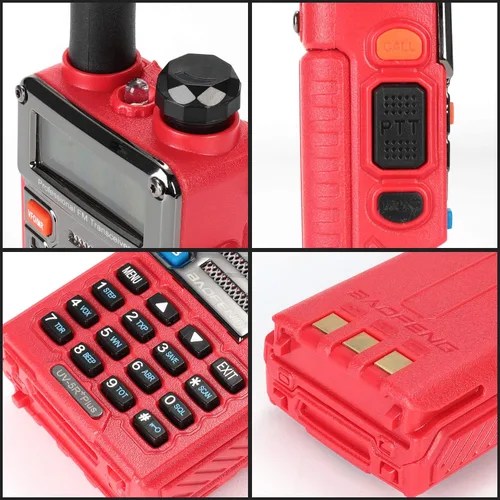 Miniatura 2 de BAOFENG UV-5R+ Plus Radio bidireccional, largo alcance para adultos, recargable con auricular, walkie talkie para exteriores, 144-148 420-450 MHz
