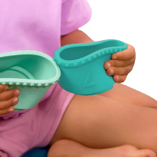 Miniatura 3 de B. toys Juguetes sensoriales para bebés - Bloques suaves para bebés - Vasos de goteo apilables - Números, formas y animales - Más de 6 meses