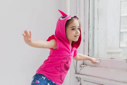 Miniatura 4 de Pinkfong Baby Shark Mommy Shark - Conjunto de camiseta y pantalones cortos de rizo francés para recién nacidos a niños pequeños