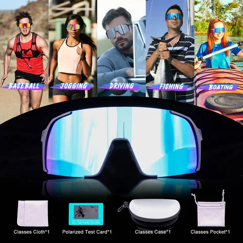 Miniatura 6 de Gafas de sol polarizadas para hombres, mujeres y jóvenes, protección UV, deportes, béisbol, gafas de sol para ciclismo, softbol, MTB y correr
