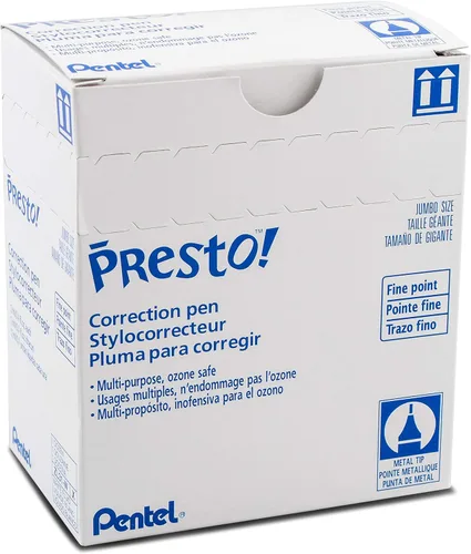 Miniatura 5 de Pentel Presto ZL31WBP2 - Bolígrafo corrector Jumbo de punta fina, punta metálica, paquete de 2