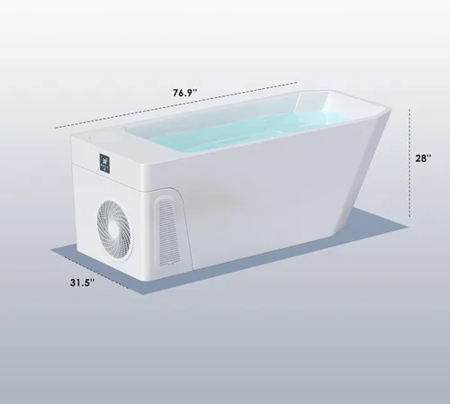 Miniatura 2 de Deeptime Bañera de hielo inteligente (todo en Gen 3), baño de hielo con enfriador integrado (32F-104F), control de smartphone, diseño silencioso