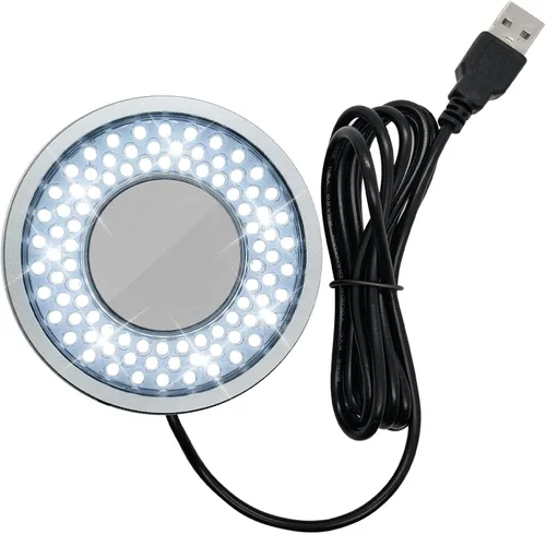 Miniatura 7 de 144 64 Iluminación LED de anillo de luz para microscopio estéreo, lámpara de luz de anillo ajustable industria, monocular, binocular, soldadura 64