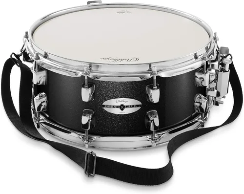 Miniatura 2 de Set de batería Ashthorpe con parche Remo (negro) - Kit para principiantes con soporte, bolsa acolchada, almohadilla de práctica, correa