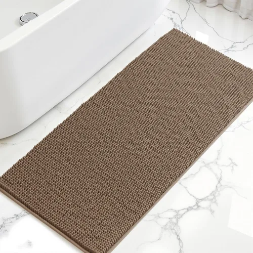 Miniatura 31 de Subrtex - Alfombras de baño de chenilla, tapete de baño de felpa corta y suave, tapete de ducha absorbente de agua, tapete de baño para la ducha